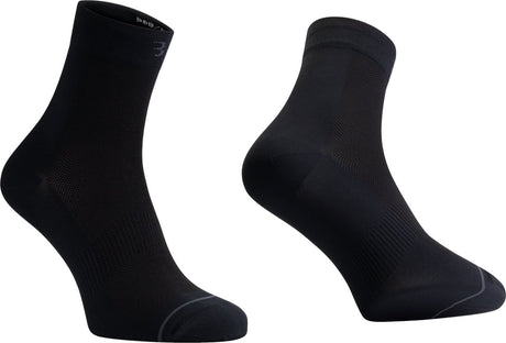 Bbb cycling fietssokken zwart - 3 paar - lengte: 13cm - duurzame wielrensokken zomer - maat 39 43 - fietssokken heren en dames - combifeet bso-20