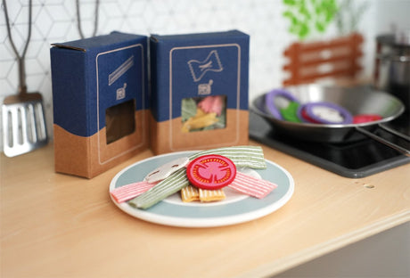 Kleine Fußholz -Playetts Pasta Chef Set, 19dlg.