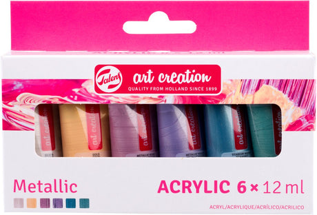 Talens Art Creation Acrylfarben-Set Metallic, 6x12ml