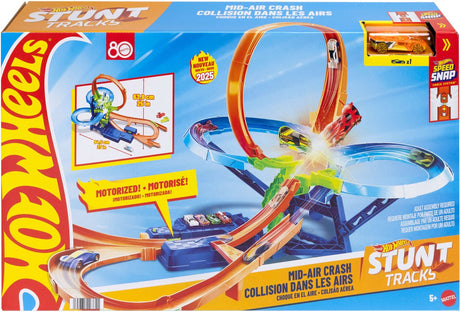 Hot-Wheels-Track-Set mitten in der Luft – Multi-Crash