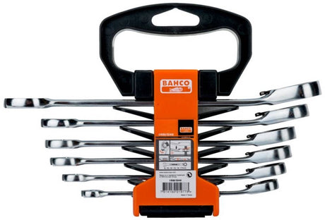 Bahco 1rm sh6 6-delige steek- ringratelsleutelset - 8-17mm