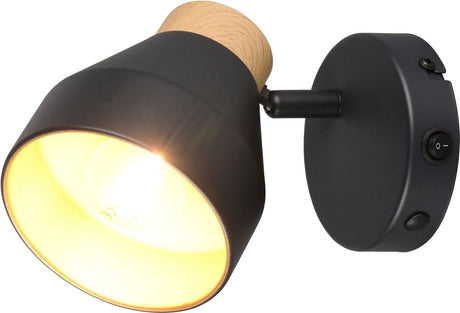 Rl lebe dein Licht Reality Valentin - Spot - schwarz matt - exkl. 1x E14 4W - Deckenmontage - geeignet für Festmontage oder Stecker - Casalum