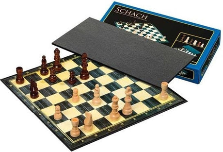 Philos Schachspiel Standard mit Randbeschreibungsfeld 30 mm, Königshöhe 64 mm