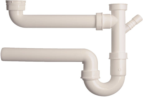 Kirchhoff ks buissifon voor dubbele spoelbak - wit - 1 1 2 bi x 40 mm - met 3 4 apparaataansluiting