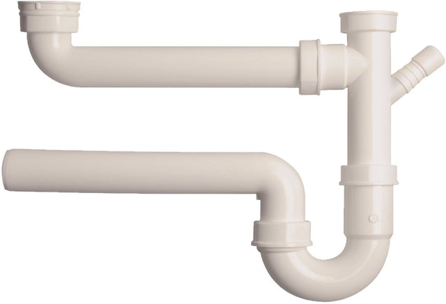 Kirchhoff ks buissifon voor dubbele spoelbak - wit - 1 1 2 bi x 40 mm - met 3 4 apparaataansluiting