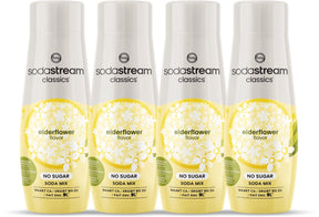 Sodastream classics elderflower siroop 440ml, goed voor 9l bruisende drank