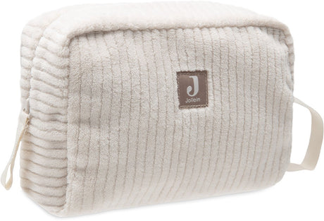 Jollein luieretui - cloudy rib - baby toilettas - 21x14cm - oatmeal