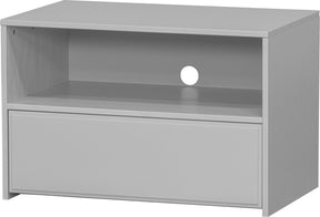 Woood yissa tv-meubel met lade open vak - grenen - wolkengrijs