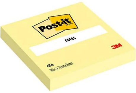 Post-it-Haftnotizen, 654-cy, 76 x 76 mm, einfarbig gelb