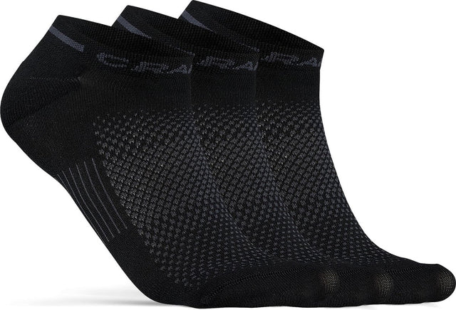 Craft Active Shaftless Sock 3er-Pack Unisex-Sportsocken – Schwarz