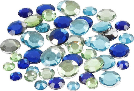 Creativ Company CC Strasssteine rund blau Harmonie 6-12 mm 360 Stück