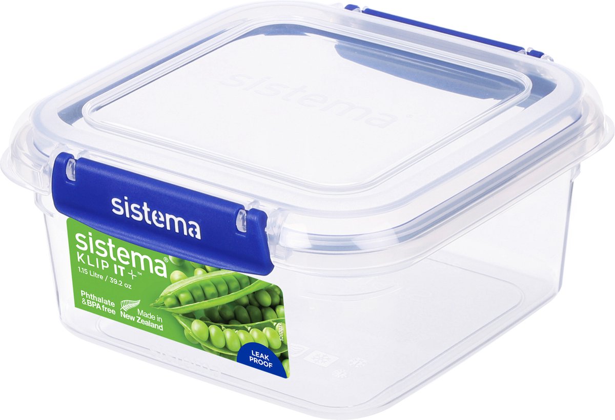 Sistema klip it + - Frischhaltedose - Aufbewahrungsbox - quadratisch - 1,15l