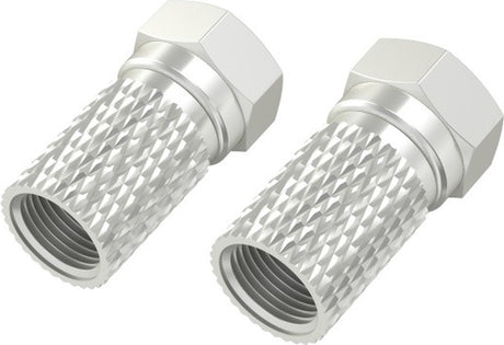 Hama F-Stecker, 6,8 mm, schraubbar, 4 Stück
