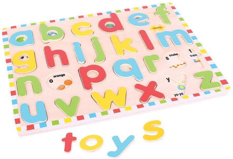 Bigjigs fügt Puzzle-Kleinbuchstaben ein.