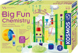 Kosmos Big Fun Chemie – Experimentierset – 17-teilig – 20 Experimente – inklusive im Dunkeln leuchtendem Schleim – Chemielabor