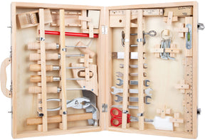 Kleiner Fuß - Holzwerkzeugkasten Deluxe mit Werkzeugen, 28dlg.
