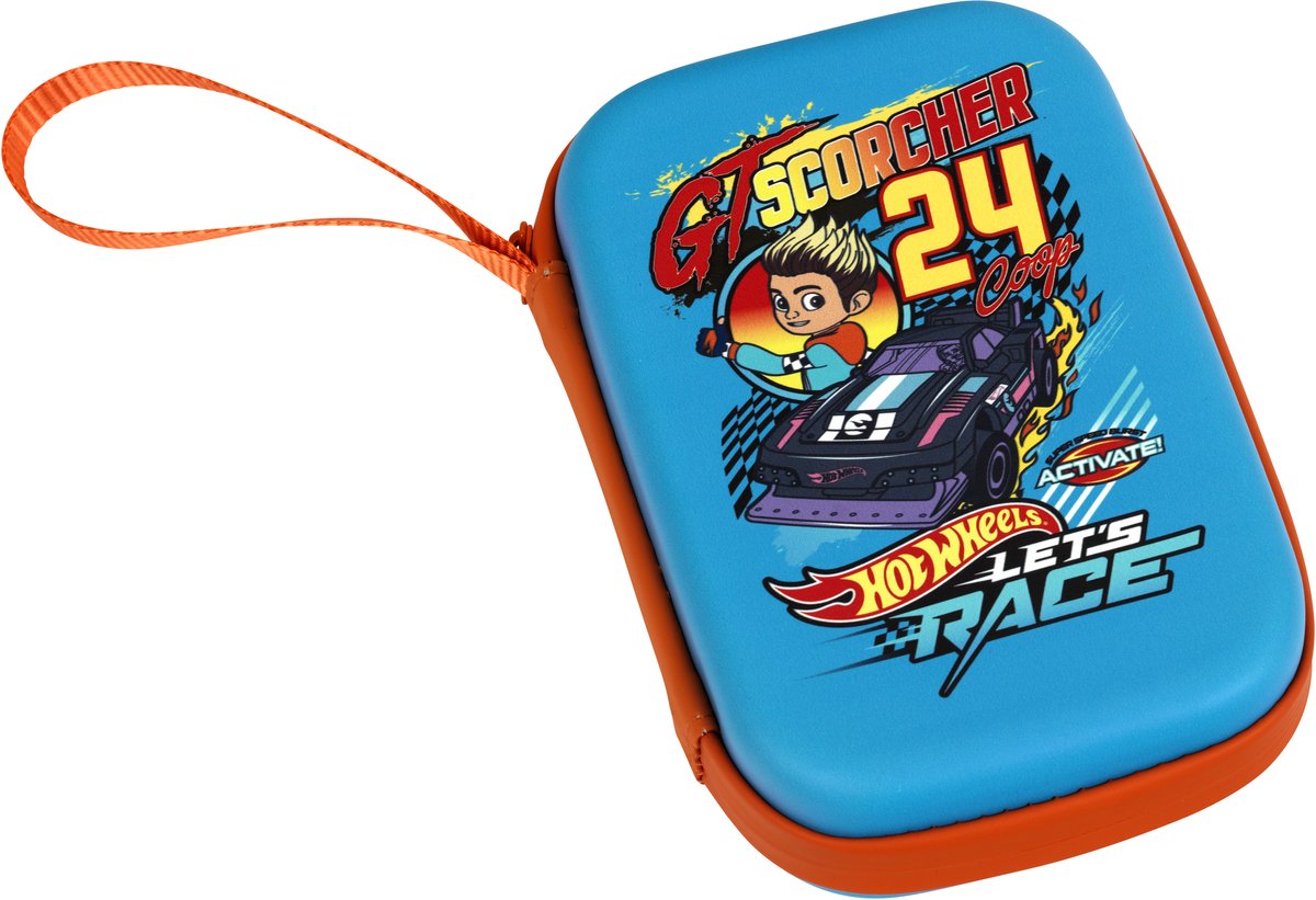 Klein toys hot wheels draagtas - geschikt voor 3 auto's - 11x4x15,5cm - blauw