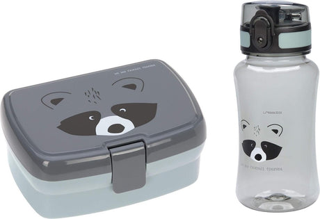 Lässig bento box - lunch set about friends racoon (lunchbox + drinking bottle)