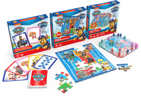 Spin Master Games Paw Patrol – Spielepaket – Pop-up-Spiel, Puzzle und Spielkarten