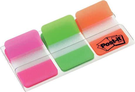 Post-it® Register Strong, Pink, Grün, Orange, 25,4 x 38 mm, 22 Tabs Farbspender