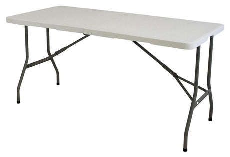 Eurotrail pavillon l - campingtafel - 244*76*75cm - wit grijs