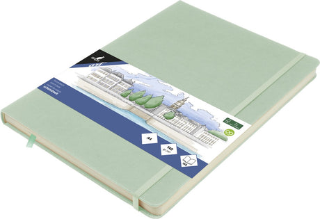Kangaro-Skizzenbuch – A4 – Mint – PU-Hardcover – mit Gummiband und Band