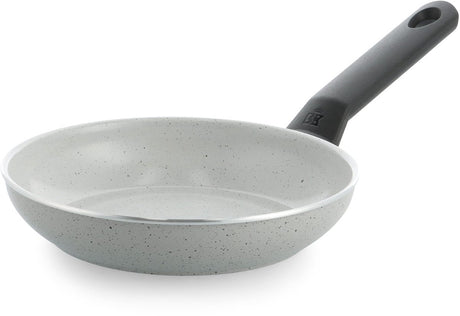 Bk universe granite koekenpan 20cm - pfas-vrije antikleeflaag - koekenpan inductie - keramische koekenpan - ovenbestendig tot 160°c - koudgreep - grijs graniet