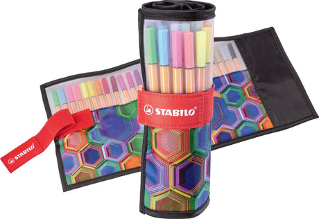 Stabilo point 88 - Fineliner 0,4 mm - Rollenset - Arty - Koffer mit 25 Farben