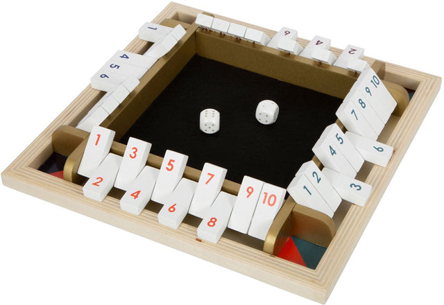Small Foot - Shut the Box Holzwürfelspiel Gold Edition