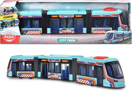 Dickie Toys - Siemens Straßenbahn - 41,5 cm - Lenkmechanismus auf dem Dach - ab 3 Jahren - Spielzeugfahrzeug