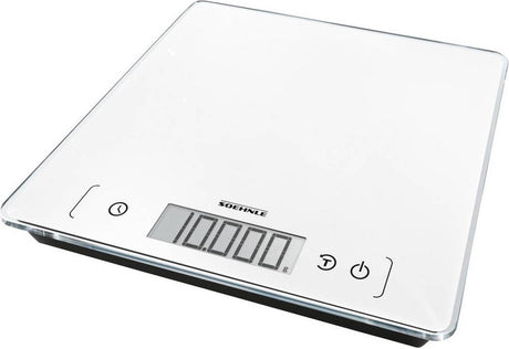 Soehnle Küchenwaage Page Comfort 400 – digital – extra große Wiegefläche – 1 Gramm Genauigkeit – bis 10 kg – weiß