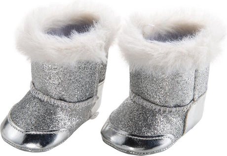 Puppenschuhe Silber, 38-45 cm