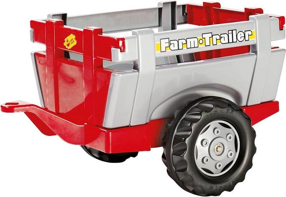 Rolly Toys Anhänger rot silber