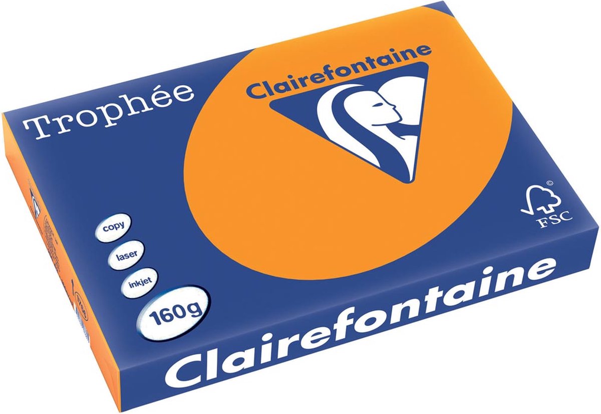 Clairefontaine Trophäe leuchtend orange A3 160gr 250V