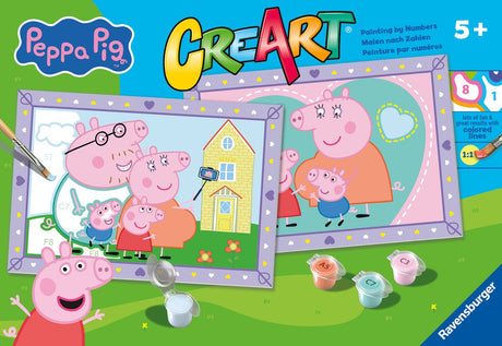 Ravensburger Malen-nach-Zahlen-Peppa-Wutz-Familie, kreatives Spielzeug.