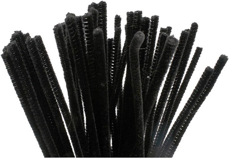 Creativ Company Chenille schwarz 30cm, 50 Stk.