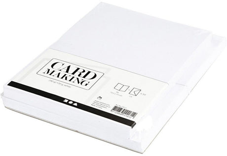 Kreativunternehmen https: www.cchobby.nl Cards-and-envelopes-size-card-10-5x15-cm-size-envelope-11-5x16-5-cm-120-240-wit-50-set-1-box