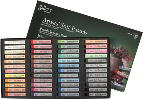 Mungyo Gallery Soft-Pastell-Set, L: 6,5 cm, Stärke 10 mm, verschiedene Farben, 48 Stück 1 Box