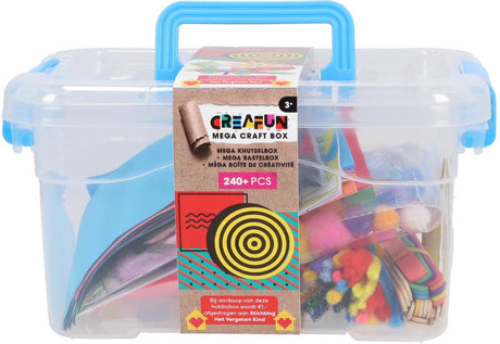 Creafun Mega-Bastelbox komplett 240 Teile 24x18x12 cm | 2 Stk