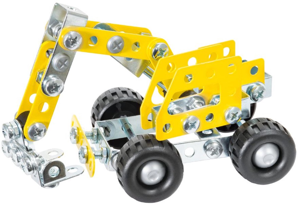 Eitech® Baukasten – Minibagger-Baukasten – 116-teilig – Metallbaukasten mit Werkzeug – Konstruktionsspielzeug – ab 6 Jahren