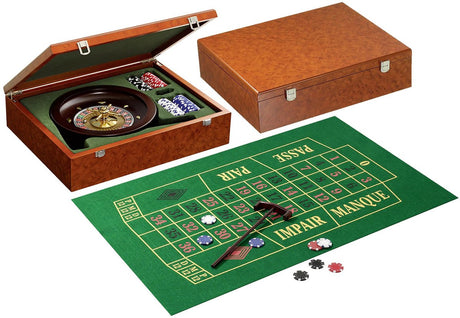 Philos Roulette-Set – mit Metallrad, Filztuch und 100 Chips – ab 6 Jahren