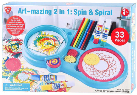 Playgo 2-in-1 Spiral-Zeichenset – 33-teilig.