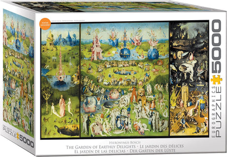 Eurographics Puzzle „Der Garten der irdischen Freuden“, 5000 Teile aus Pappe.
