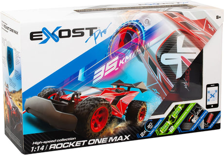 Exost pro - rc rocket one max 1:14 high speed auto - bestuurbare auto incl. 2 oplaadbare batterijen - snelheid: 35 km u