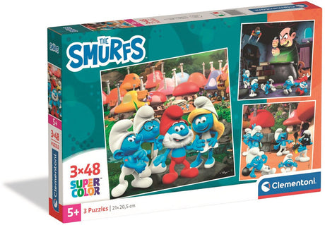 Clementoni - Puzzle - 3x48 Teile - Die Schlümpfe - Puzzle für Kinder - ab 5 Jahren