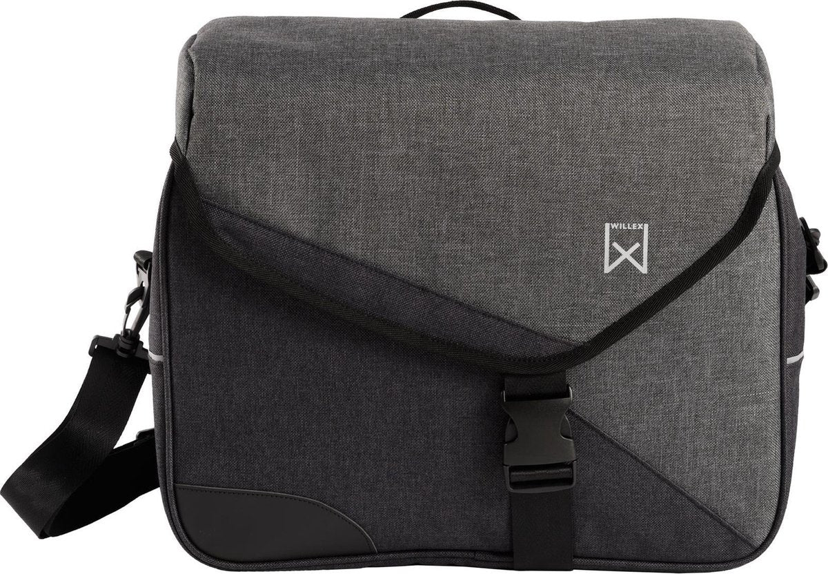 Willex - Bürotasche - Laptop - Messenger - 800 Grau - mit gratis Regenhülle