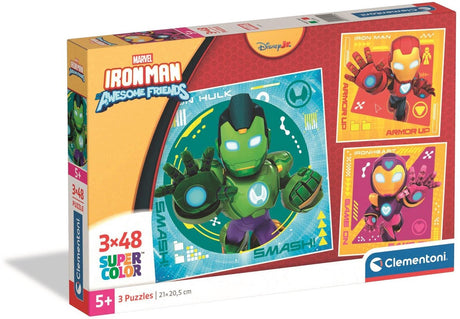 Clementoni Kinderpuzzles zum Ausprobieren – 3 Puzzles mit 48 Teilen – Puzzle und Lernspielzeug – Puzzle-Set für Kinder ab 4 Jahren