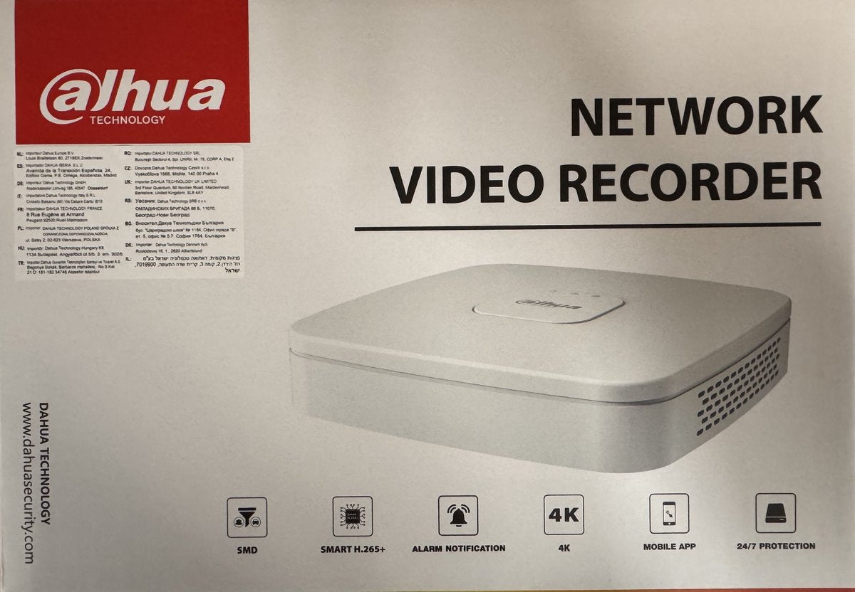 Dahua NVR4104-P-4KS3 4-Kanal-PoE-4K-Ultra-HD-Netzwerk-Videorecorder mit bis zu 12 Megapixeln