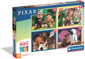 Clementoni Kinderpuzzle 4-in-1 Disney Pixar – 4 Puzzles 12 bis 24 Teile – Puzzle- und Puzzle-Set – Lernspielzeug für Kinder ab 3 Jahren