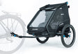 Cube Double Cmpt Trailer – Kinderanhänger für zwei Personen – Fahrradanhänger und Kinderbuggy in einem – Kinderanhänger resistent gegen alle Wetterbedingungen – mit 70l Gepäckraum – Schwarz